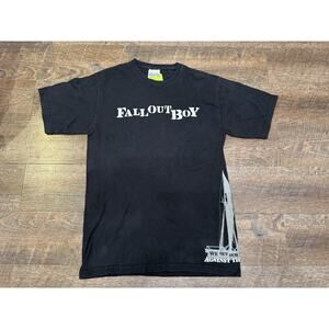 Vintage Fall Out Boy Band Shirt Men Adult Small Set Our Sails Against Wind Y2K